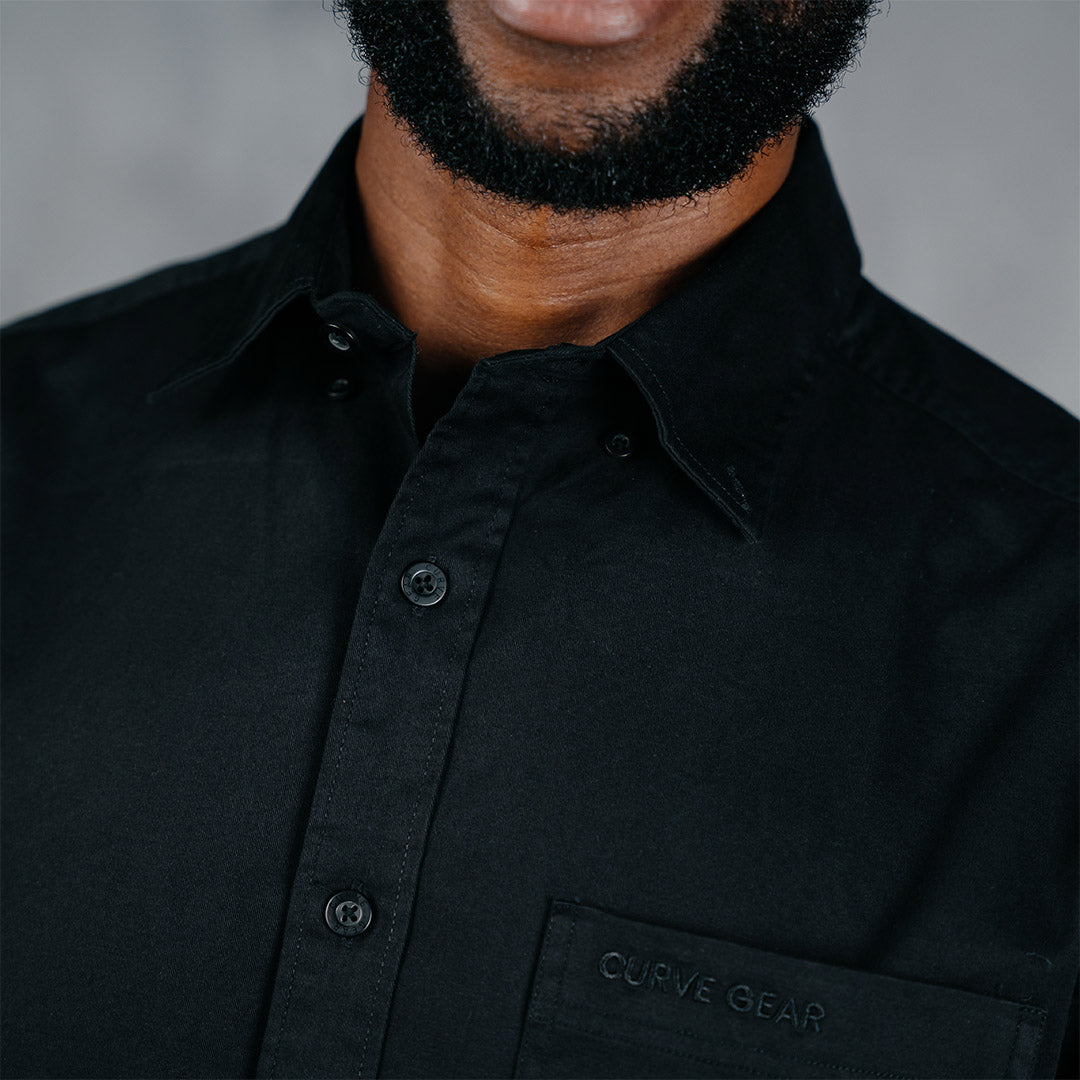 W.O.R.K Cotton Stretch S/Sleeve Shirt Black