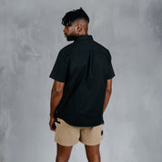 W.O.R.K Cotton Stretch S/Sleeve Shirt Black