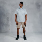 W.O.R.K Cotton Stretch S/Sleeve Shirt Light Blue