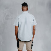 W.O.R.K Cotton Stretch S/Sleeve Shirt Light Blue