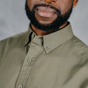 W.O.R.K Cotton Stretch S/Sleeve Shirt Olive