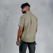 W.O.R.K Cotton Stretch S/Sleeve Shirt Olive