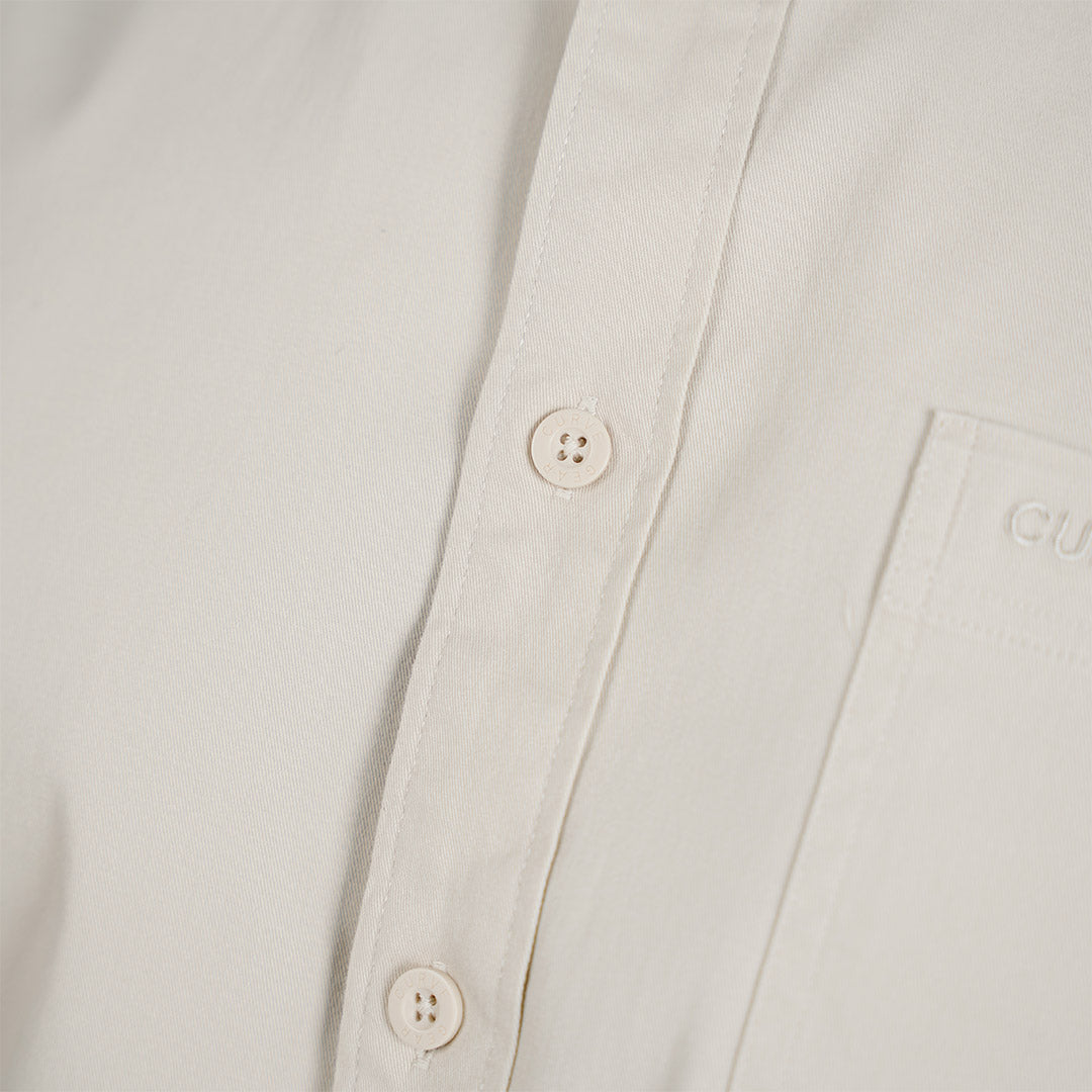 W.O.R.K Cotton Stretch S/Sleeve Shirt Stone