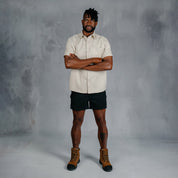 W.O.R.K Cotton Stretch S/Sleeve Shirt Stone