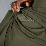 W.O.R.K Ripstop 4 Way Stretch L/Sleeve Shirt Dark Olive