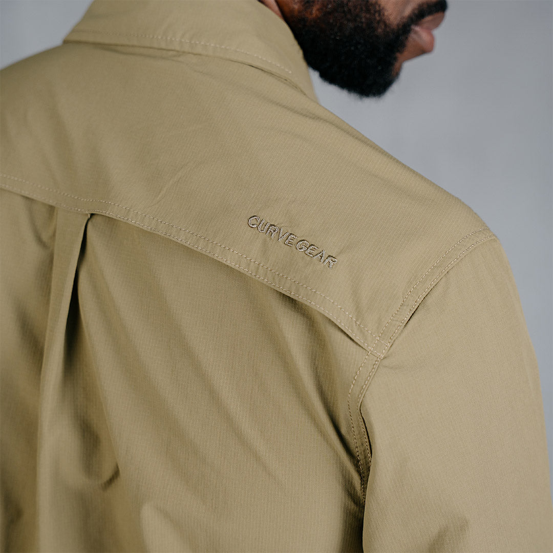 W.O.R.K Ripstop 4 Way Stretch L/Sleeve Shirt Khaki