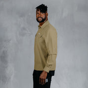 W.O.R.K Ripstop 4 Way Stretch L/Sleeve Shirt Khaki