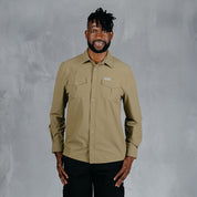 W.O.R.K Ripstop 4 Way Stretch L/Sleeve Shirt Khaki