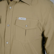 W.O.R.K Ripstop 4 Way Stretch L/Sleeve Shirt Khaki