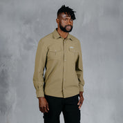 W.O.R.K Ripstop 4 Way Stretch L/Sleeve Shirt Khaki