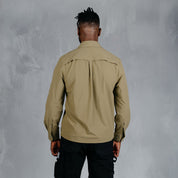 W.O.R.K Ripstop 4 Way Stretch L/Sleeve Shirt Khaki