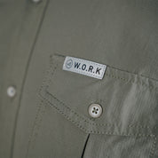 W.O.R.K Ripstop 4 Way Stretch L/Sleeve Shirt Light Grey Green