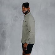 W.O.R.K Ripstop 4 Way Stretch L/Sleeve Shirt Light Grey Green