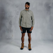 W.O.R.K Ripstop 4 Way Stretch L/Sleeve Shirt Light Grey Green