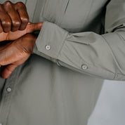 W.O.R.K Ripstop 4 Way Stretch L/Sleeve Shirt Light Grey Green