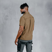 W.O.R.K Ripstop 4 Way Stretch S/Sleeve Shirt Brown