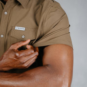 W.O.R.K Ripstop 4 Way Stretch S/Sleeve Shirt Brown