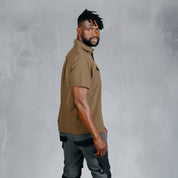 W.O.R.K Ripstop 4 Way Stretch S/Sleeve Shirt Brown