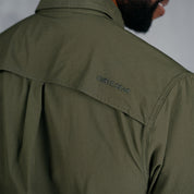 W.O.R.K Ripstop 4 Way Stretch S/Sleeve Shirt Dark Olive