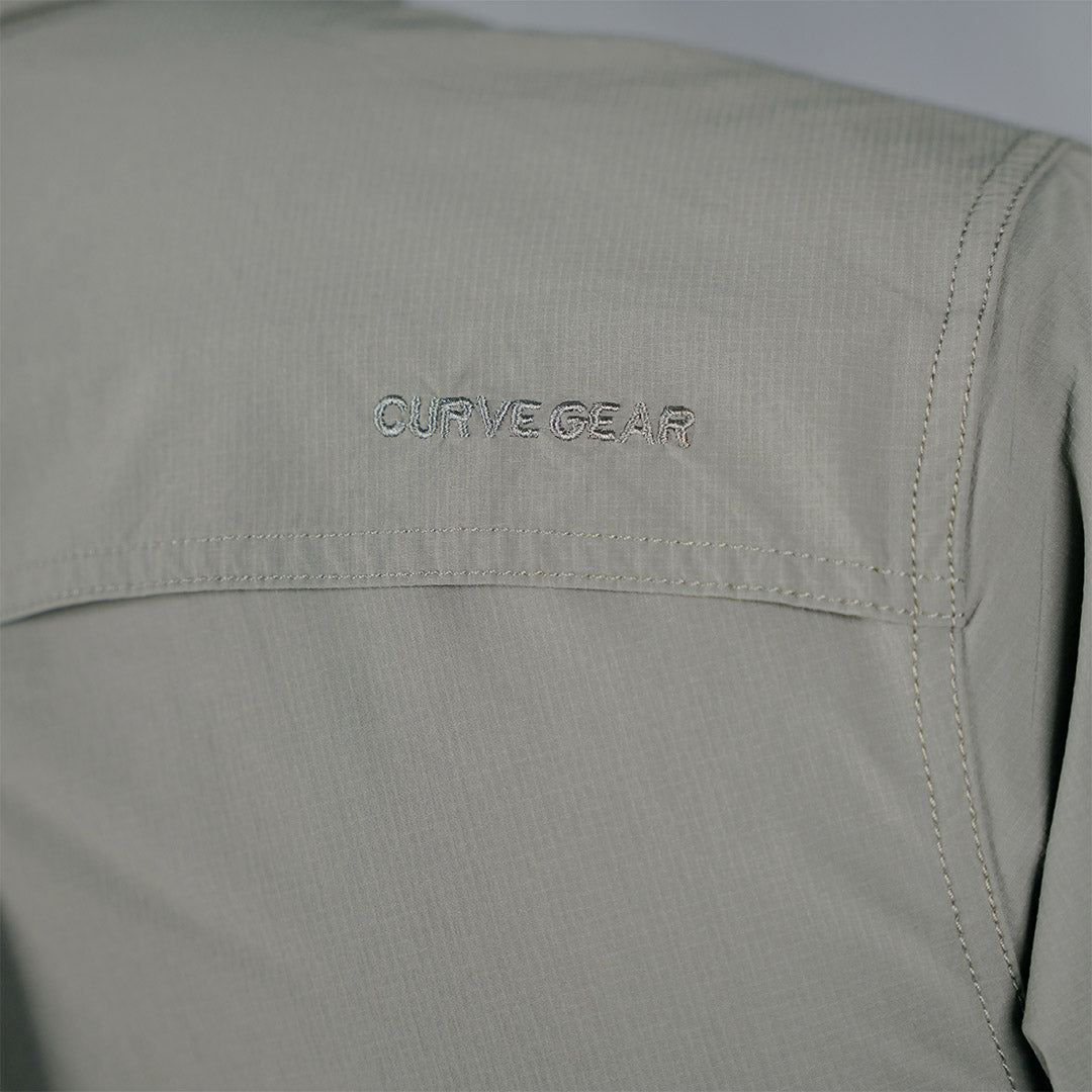 W.O.R.K Ripstop 4 Way Stretch S/Sleeve Shirt Light Grey Green