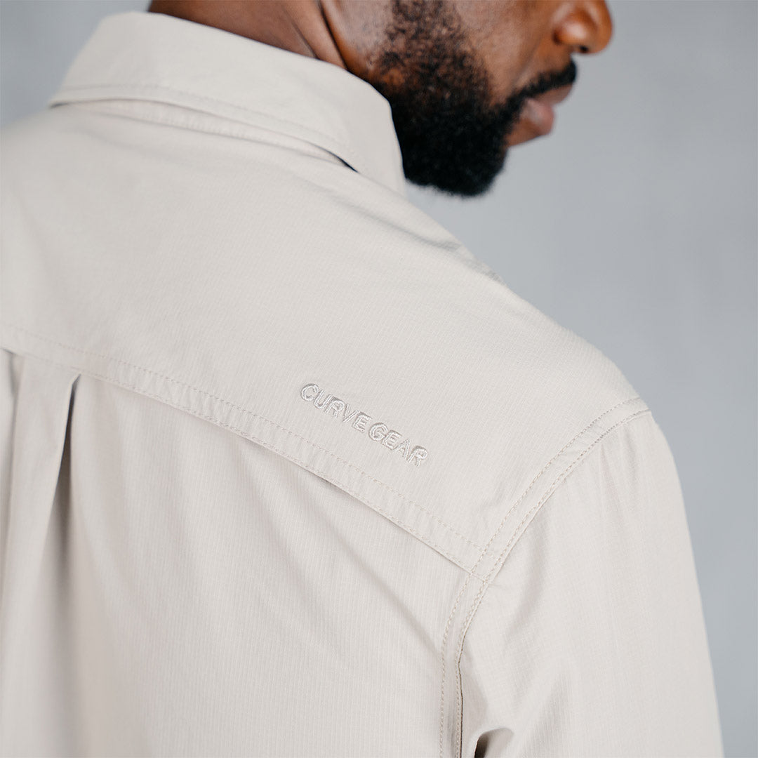 W.O.R.K Ripstop 4 Way Stretch L/Sleeve Shirt Stone