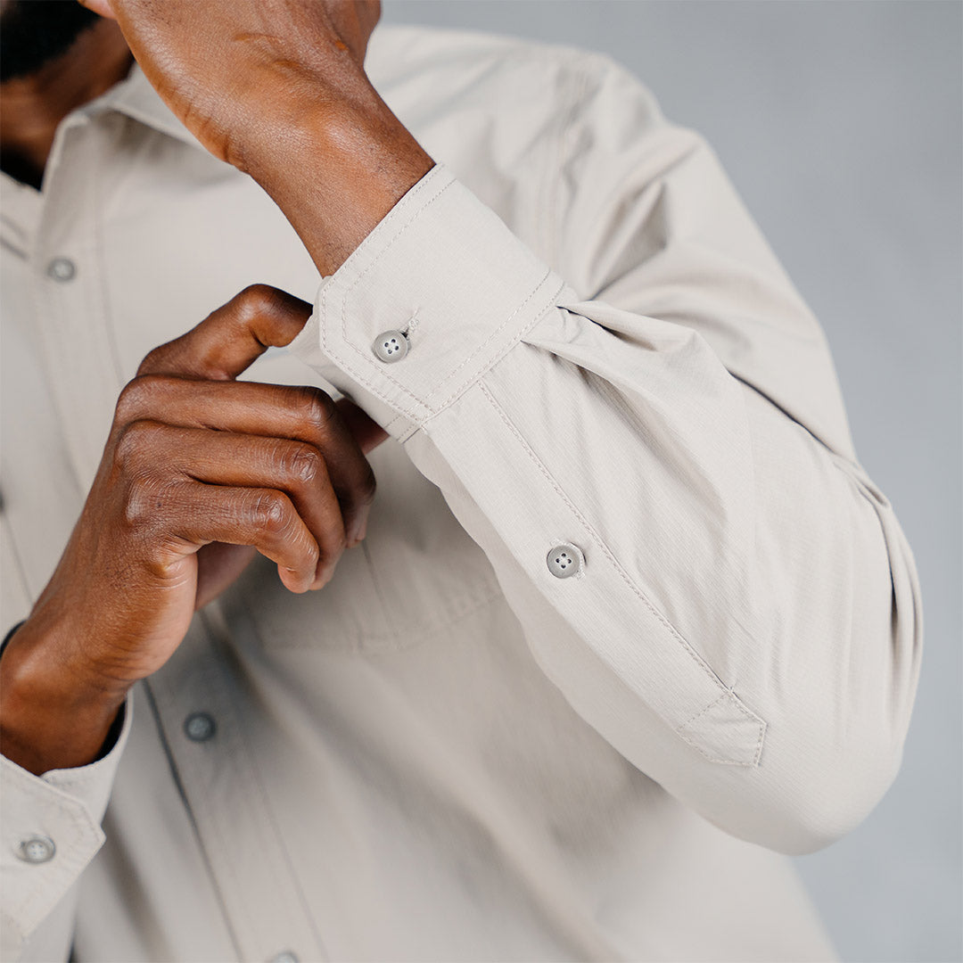 W.O.R.K Ripstop 4 Way Stretch L/Sleeve Shirt Stone