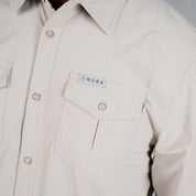 W.O.R.K Ripstop 4 Way Stretch L/Sleeve Shirt Stone