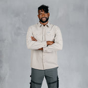 W.O.R.K Ripstop 4 Way Stretch L/Sleeve Shirt Stone