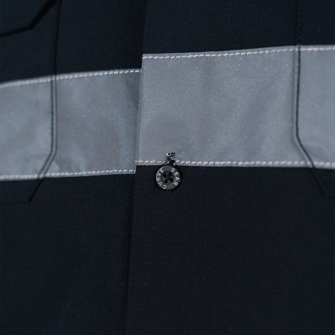 W.O.R.K Ripstop Reflective L/S Shirt Black & Charcoal