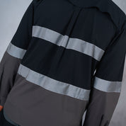 W.O.R.K Ripstop Reflective L/S Shirt Black & Charcoal