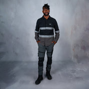 W.O.R.K Ripstop Reflective L/S Shirt Black & Charcoal
