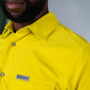 W.O.R.K Ripstop Reflective L/S Shirt Navy & Yellow