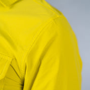 W.O.R.K Ripstop Reflective L/S Shirt Navy & Yellow