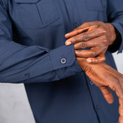 W.O.R.K Ripstop 4 Way Stretch L/Sleeve Shirt Navy