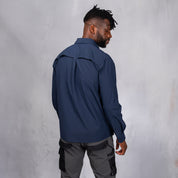 W.O.R.K Ripstop 4 Way Stretch L/Sleeve Shirt Navy