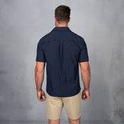 W.O.R.K Ripstop 4 Way Stretch S/Sleeve Shirt Navy