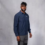 W.O.R.K Ripstop 4 Way Stretch L/Sleeve Shirt Navy