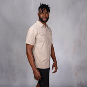 W.O.R.K Ripstop 4 Way Stretch S/Sleeve Shirt Stone