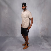 W.O.R.K Ripstop 4 Way Stretch S/Sleeve Shirt Stone