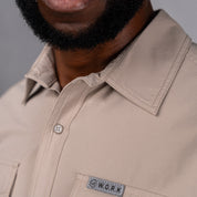 W.O.R.K Ripstop 4 Way Stretch S/Sleeve Shirt Stone