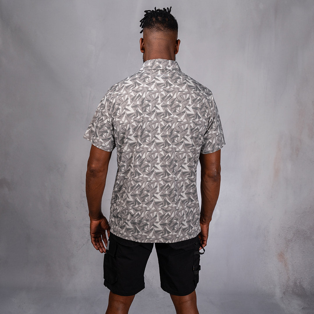 W.O.R.K Technical Golfer Grey Camo Print