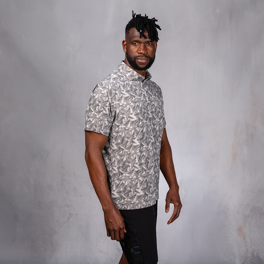 W.O.R.K Technical Golfer Grey Camo Print
