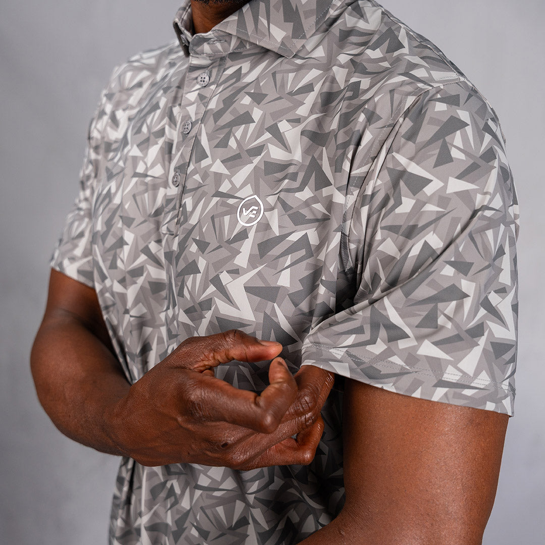 W.O.R.K Technical Golfer Grey Camo Print