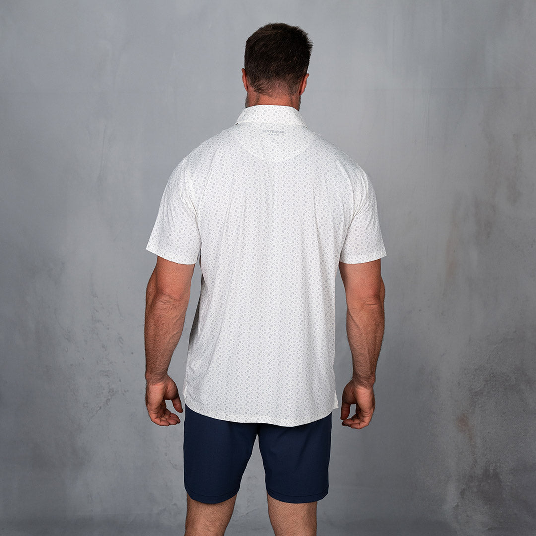 W.O.R.K Technical Golfer Off White & Grey Print