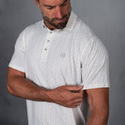 W.O.R.K Technical Golfer Off White & Grey Print