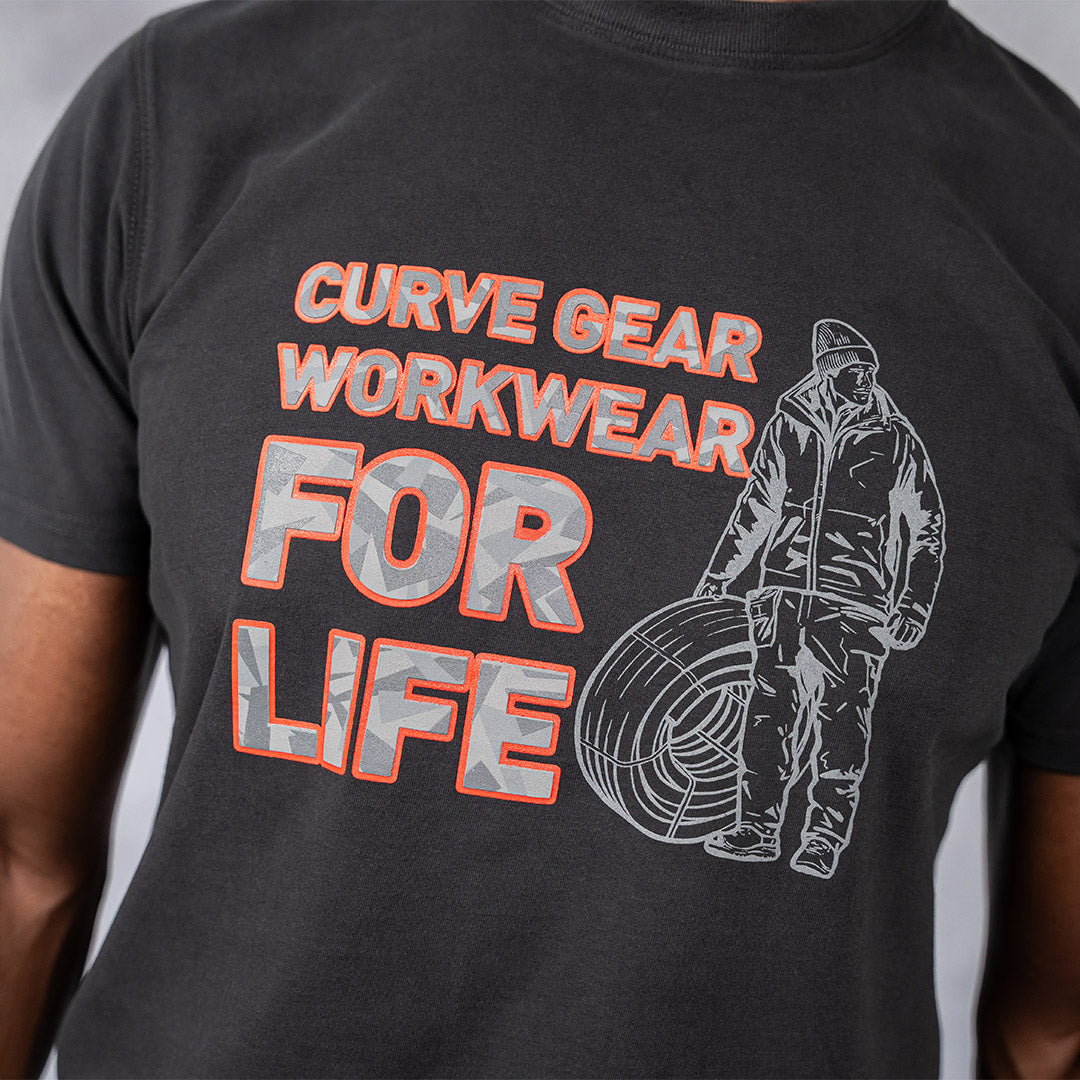 Work Wear For Life T-Shirt Charcoal