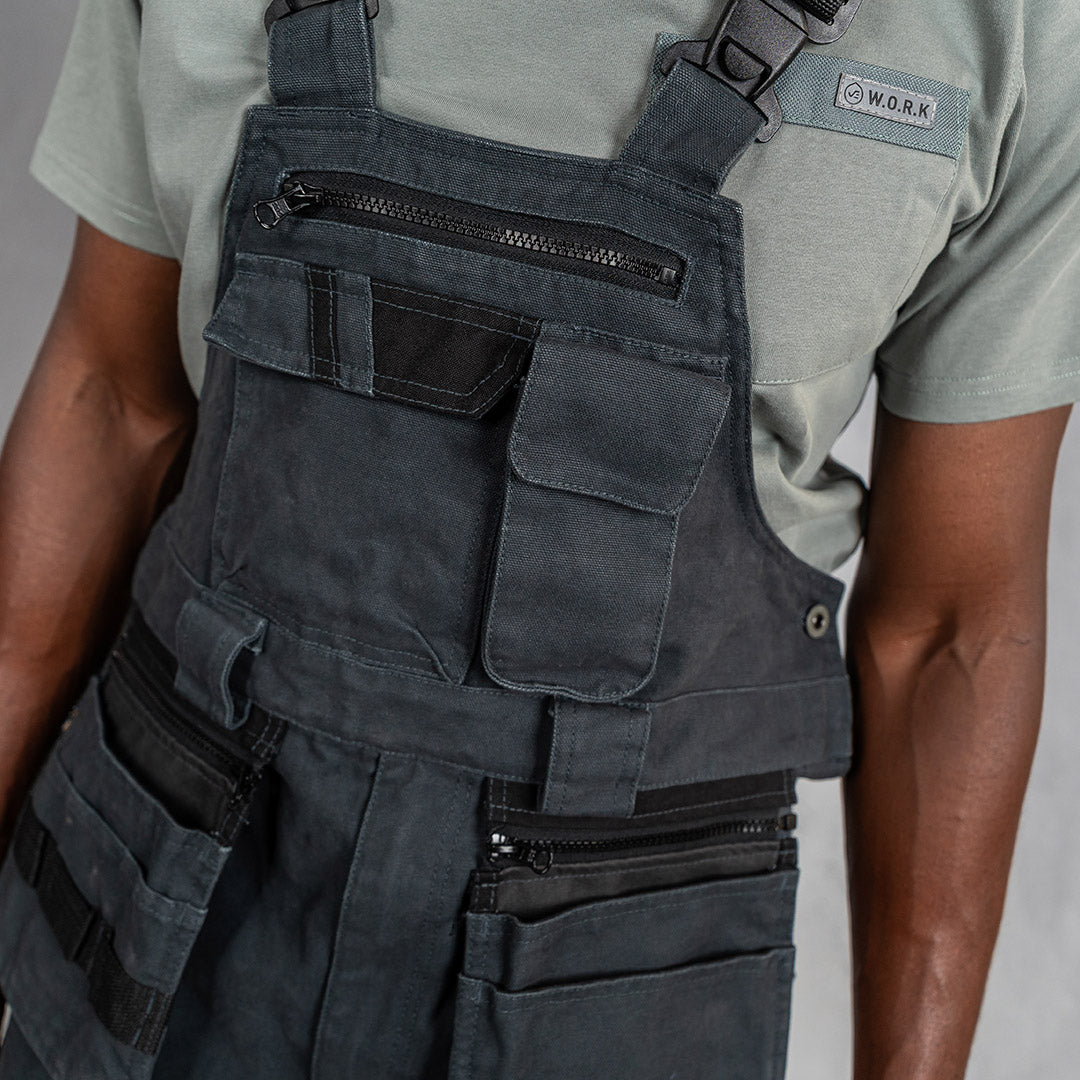 W.O.R.K Duck Canvas Dungaree Charcoal