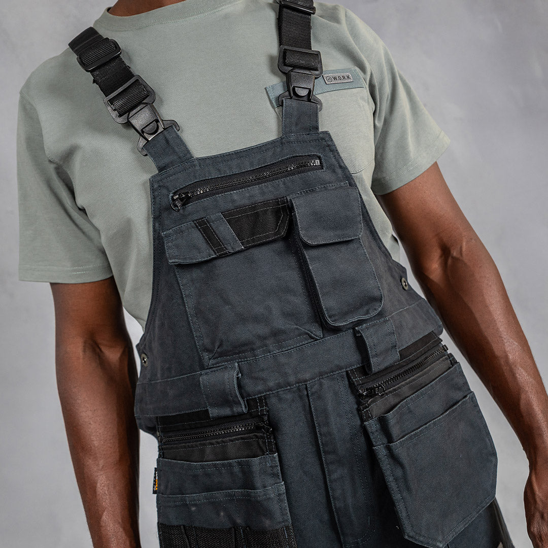 W.O.R.K Duck Canvas Dungaree Charcoal