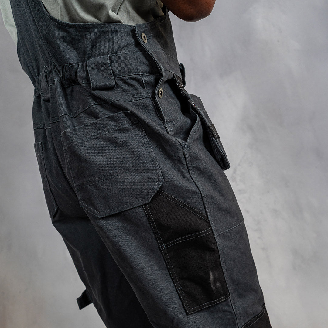 W.O.R.K Duck Canvas Dungaree Charcoal