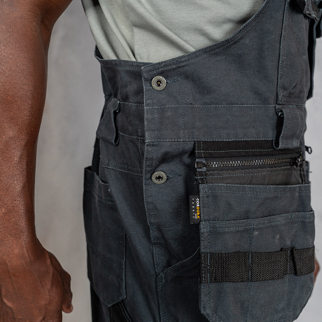W.O.R.K Duck Canvas Dungaree Charcoal